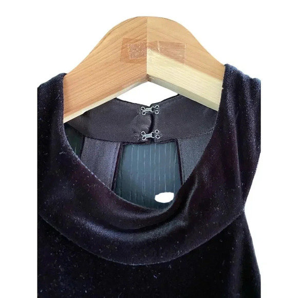 Revelry Women's Black Velvet Sleeveless Halter Neck Maxi Dress Size 12 - Picture 4 of 4